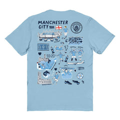 Manchester City Vive La Fete Women's Impressions Artwork T-Shirt Sky Blue - FIFA World CUP