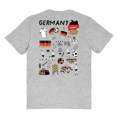 Germany National Team Vive La Fete Women's Impressions Artwork T-Shirt Heather Gray - FIFA World CUP