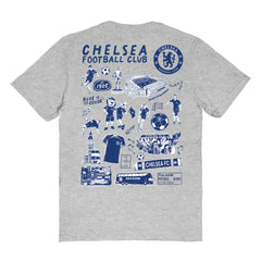 Chelsea Vive La Fete Women's Impressions Artwork T-Shirt Heather Gray - FIFA World CUP