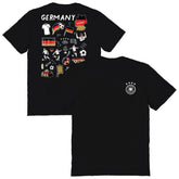 Germany National Team Vive La Fete Women's Impressions Artwork T-Shirt Black - FIFA World CUP
