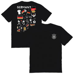 Germany National Team Vive La Fete Women's Impressions Artwork T-Shirt Black - FIFA World CUP