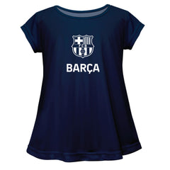 Barcelona Vive La Fete Girls Youth Color Badge A-Line Top Navy - FIFA World CUP