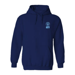 Manchester City Vive La Fete Women's Color Badge Pullover Hoodie Navy - FIFA World CUP