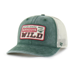 Minnesota Wild '47 Canteen Pigment Dyed Patch Trucker Adjustable Hat - Green - NHL