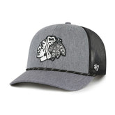 Chicago Blackhawks '47 Carbon Rope Trucker Adjustable Hat - Gray - NHL