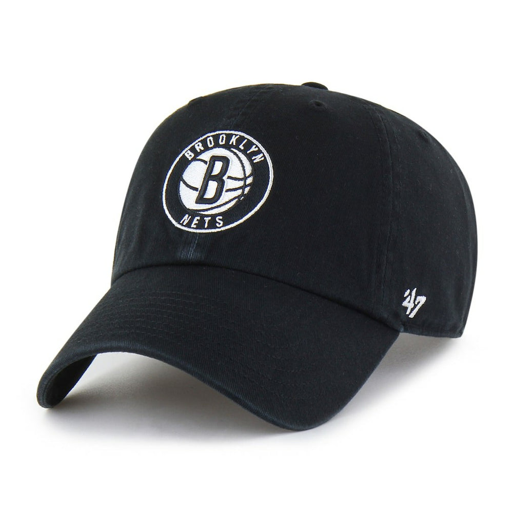 Brooklyn Nets '47 Core Logo Clean Up Adjustable Hat Black - NBA