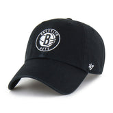 Brooklyn Nets '47 Core Logo Clean Up Adjustable Hat Black - NBA