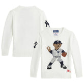 Yankees Polo Ralph Lauren Preschool Bear Pullover Sweater - MLB