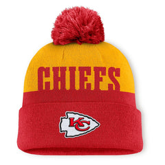 Kansas City Chiefs Punter Cuffed Knit Hat with Pom Red | Fanatics