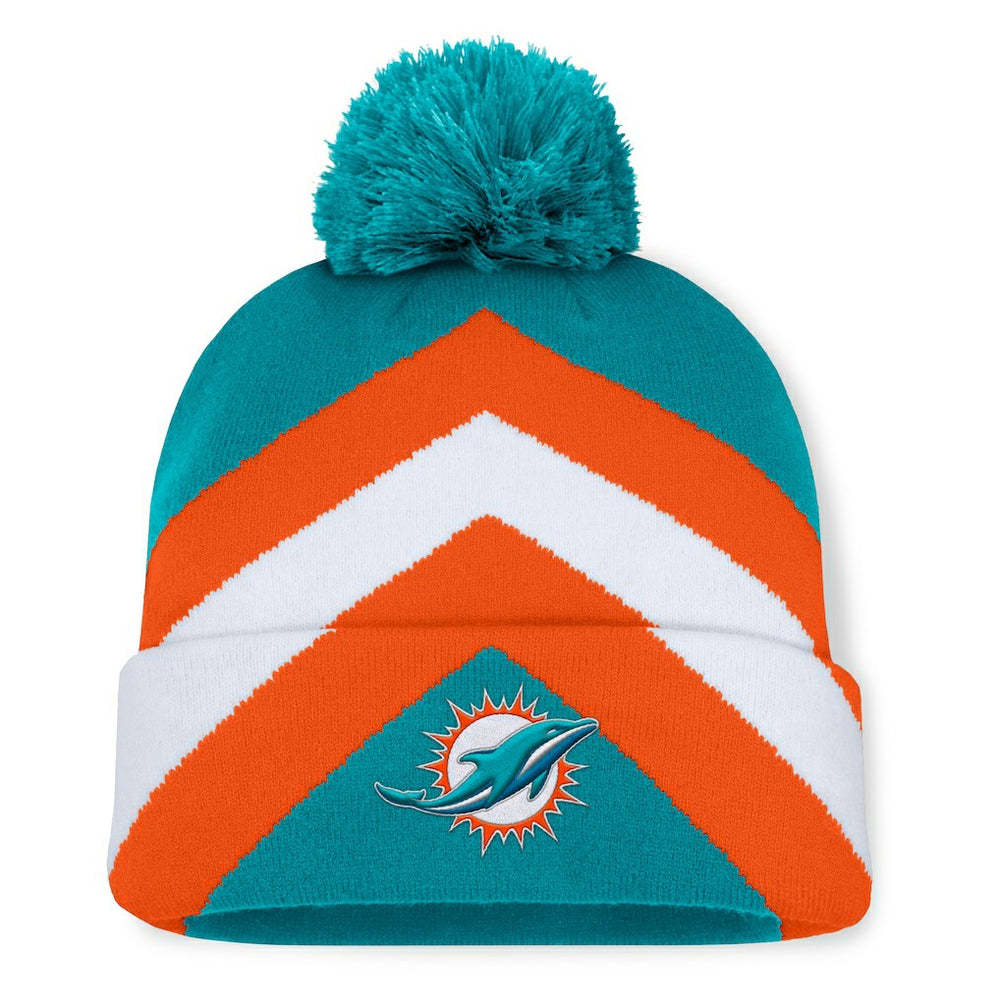 Miami Dolphins Women's Cornerback Cuffed Knit Hat with Pom Aqua | Fanatics