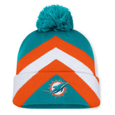 Miami Dolphins Women's Cornerback Cuffed Knit Hat with Pom Aqua | Fanatics