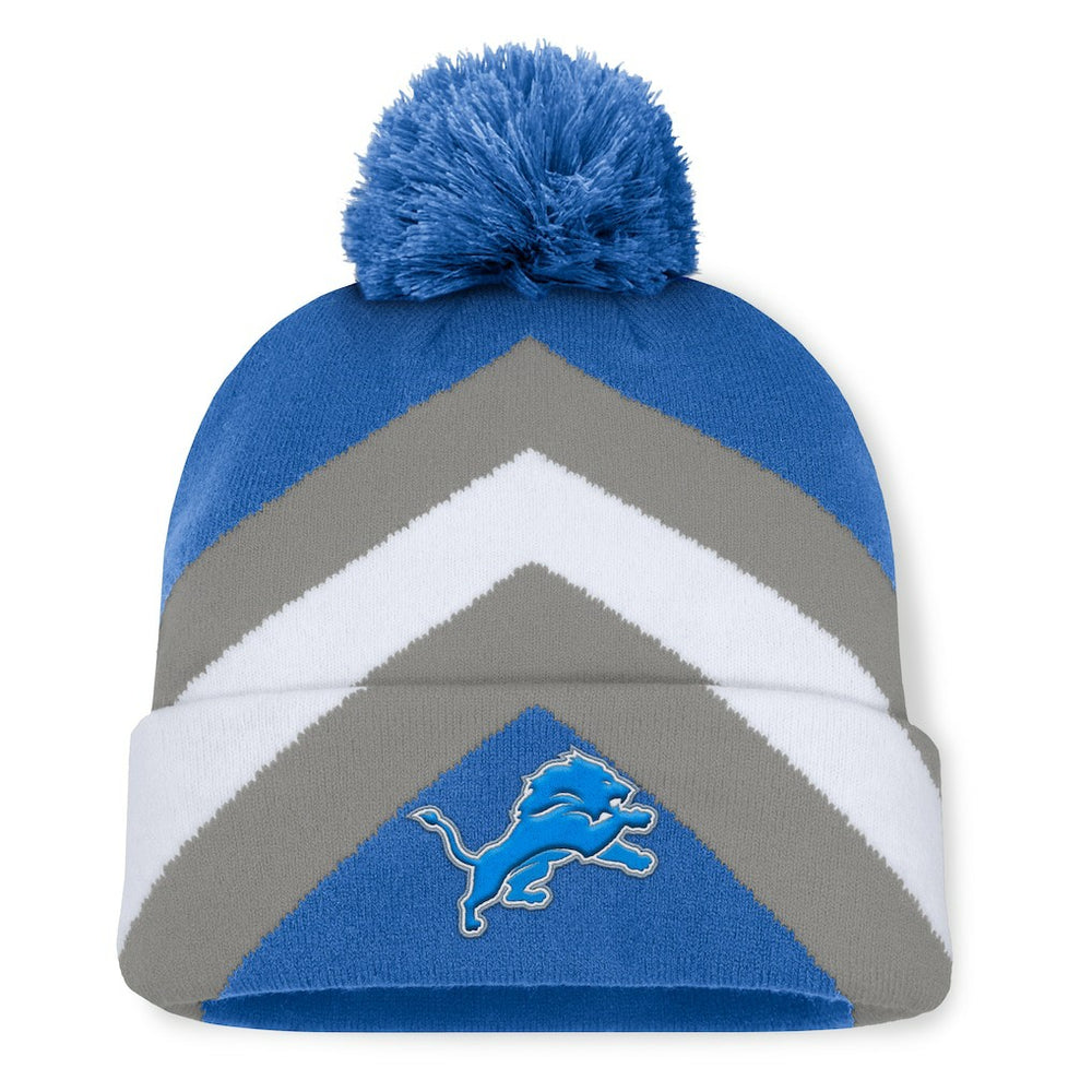 Detroit Lions Women's Cornerback Cuffed Knit Hat with Pom Blue | Fanatics