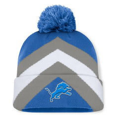 Detroit Lions Women's Cornerback Cuffed Knit Hat with Pom Blue | Fanatics