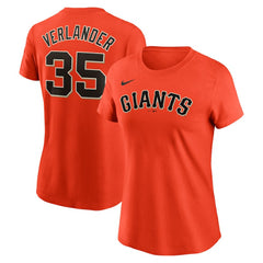 Justin Verlander San Francisco Giants Nike Women's Cooperstown Collection Fuse Name & Number T-Shirt - MLB