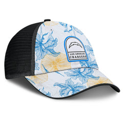 Los Angeles Chargers Tropical Adjustable Trucker Hat White/Black | Fanatics