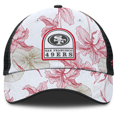 San Francisco 49ers Tropical Adjustable Trucker Hat White/Black | Fanatics