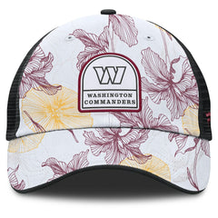 Washington Commanders Tropical Adjustable Trucker Hat White/Black | Fanatics