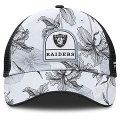 Las Vegas Raiders Tropical Adjustable Trucker Hat White/Black | Fanatics