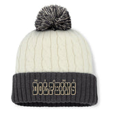 Miami Dolphins Women's Coaxial Cuffed Knit Hat with Pom Cream | Fanatics
