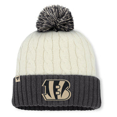 Cincinnati Bengals Women's Coaxial Cuffed Knit Hat with Pom Cream | Fanatics
