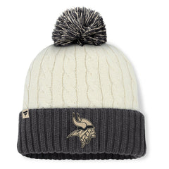 Minnesota Vikings Women's Coaxial Cuffed Knit Hat with Pom Cream | Fanatics
