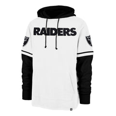 Las Vegas Raiders '47 Trifecta Shortstop Pullover Hoodie White | 47 brand