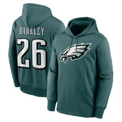 Saquon Barkley Philadelphia Eagles Player Name & Number Therma Hoodie Midnight Green | Nike for Sale