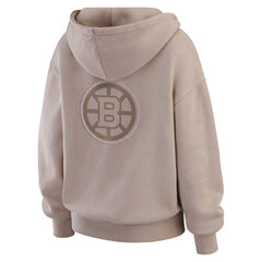Boston Bruins WEAR by Erin Andrews Women's Washed Pullover Crewdie - Tan - NHL