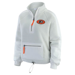 Philadelphia Flyers WEAR by Erin Andrews Women's Polar Fleece Quarter-Zip Jacket - Gray - NHL