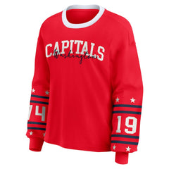 Washington Capitals WEAR by Erin Andrews Women's Long-Sleeve Sport T-Shirt - Red - NHL