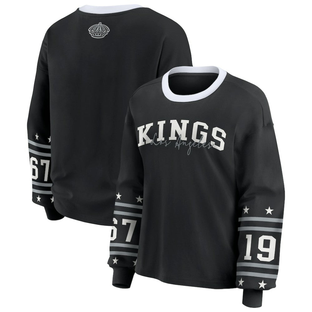 Los Angeles Kings WEAR by Erin Andrews Women's Long-Sleeve Sport T-Shirt - Black - NHL