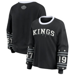 Los Angeles Kings WEAR by Erin Andrews Women's Long-Sleeve Sport T-Shirt - Black - NHL