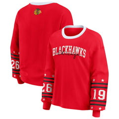 Chicago Blackhawks WEAR by Erin Andrews Women's Long-Sleeve Sport T-Shirt - Red - NHL
