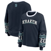 Seattle Kraken WEAR by Erin Andrews Women's Long-Sleeve Sport T-Shirt - Deep Sea Blue - NHL