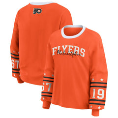 Philadelphia Flyers WEAR by Erin Andrews Women's Long-Sleeve Sport T-Shirt - Orange - NHL