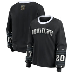 Vegas Golden Knights WEAR by Erin Andrews Women's Long-Sleeve Sport T-Shirt - Black - NHL