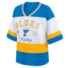 St. Louis Blues WEAR by Erin Andrews Women's Jersey Style Tee - Blue/White - NHL