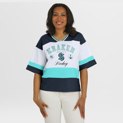 Seattle Kraken WEAR by Erin Andrews Women's Jersey Style Tee - Black/White - NHL