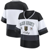 Vegas Golden Knights WEAR by Erin Andrews Women's Jersey Style Tee - Black/White - NHL