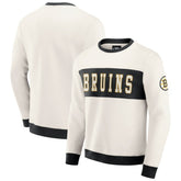 Boston Bruins Darius Rucker Collection by Fanatics Colorblock Pullover Sweatshirt - Cream - NHL