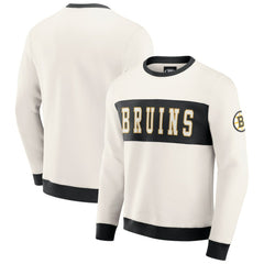 Boston Bruins Darius Rucker Collection by Fanatics Colorblock Pullover Sweatshirt - Cream - NHL