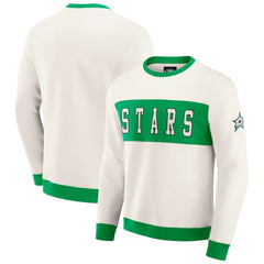 Dallas Stars Darius Rucker Collection by Fanatics Colorblock Pullover Sweatshirt - Cream - NHL