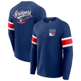 New York Rangers Darius Rucker Collection by Fanatics Waffle-Knit Raglan Long Sleeve Henley T-Shirt - Navy - NHL