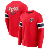 Florida Panthers Darius Rucker Collection by Fanatics Waffle-Knit Raglan Long Sleeve Henley T-Shirt - Red - NHL