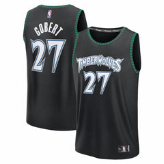 Rudy Gobert Minnesota Timberwolves Fastbreak Jersey Classic Edition Black - NBA
