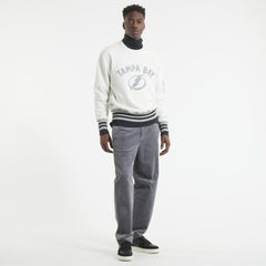 Tampa Bay Lightning Todd Snyder by Fanatics Relaxed Canadian Fleece Crew - Heather Gray - NHL