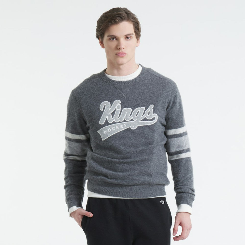 Los Angeles Kings Todd Snyder by Fanatics Cashmere Crew Sweater - Heather Gray - NHL