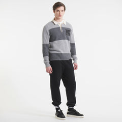 New York Rangers Todd Snyder by Fanatics Cashmere Rugby Sweater - Athletic Heather Gray - NHL