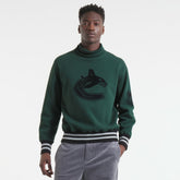 Vancouver Canucks Todd Snyder by Fanatics Relaxed Canadian Fleece Turtleneck - Dark Green - NHL