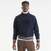 Edmonton Oilers Todd Snyder by Fanatics Relaxed Canadian Fleece Turtleneck - Navy - NHL